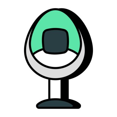 Salon sandalyesinin yaratıcı tasarım simgesi