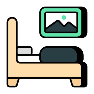 Premium download icon of bed