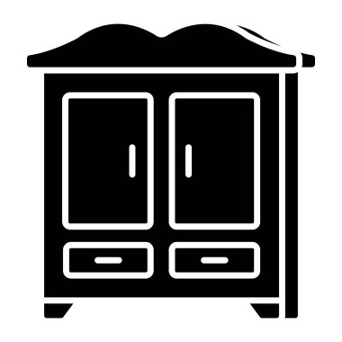 Almirah 'ın kavramsal doğrusal tasarım simgesi