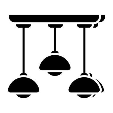 Tavan lambalarının modern tasarım simgesi.