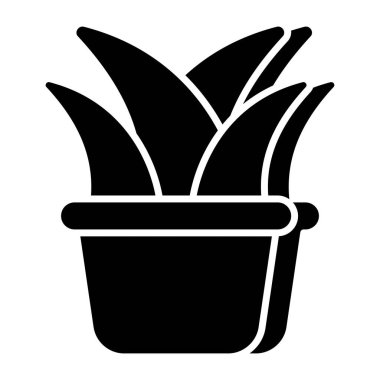 aloe vera bitkisinin modern tasarım simgesi 
