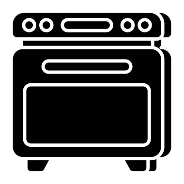 Yemek pişirme aralığının düzenlenebilir tasarım simgesi 