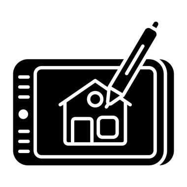 Mobil ev tasarımının premimium indirme simgesi