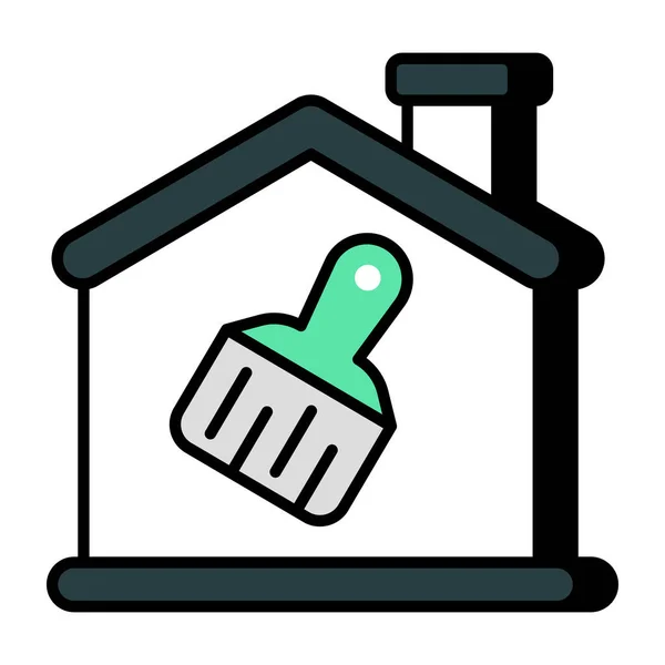 Editable Design Icon Home Paint — Stock Vector