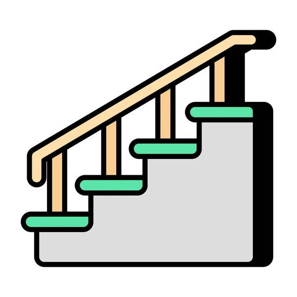 Icône Design Créatif Des Escaliers — Image vectorielle