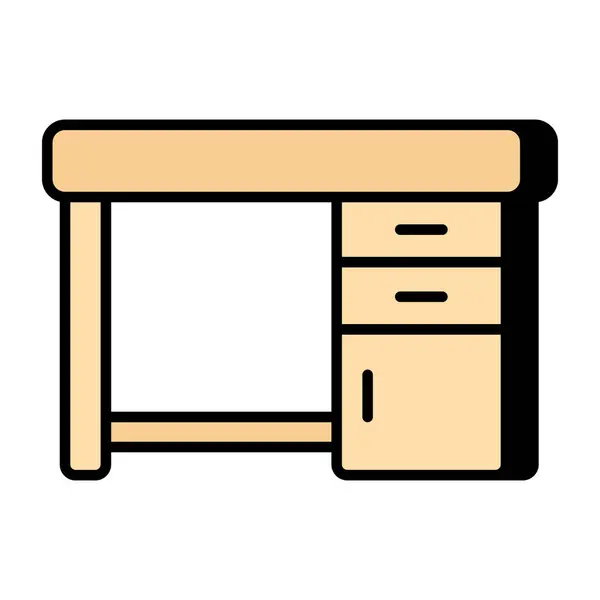Icône Téléchargement Premium Table Tiroir — Image vectorielle