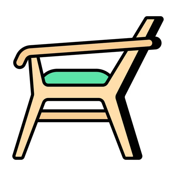 Ícone Download Premium Cadeira Madeira — Vetor de Stock