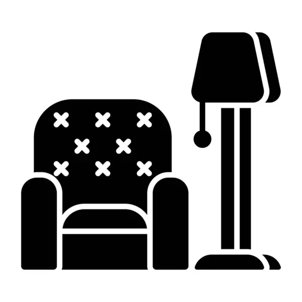 Modern Design Icon Sofa — Wektor stockowy