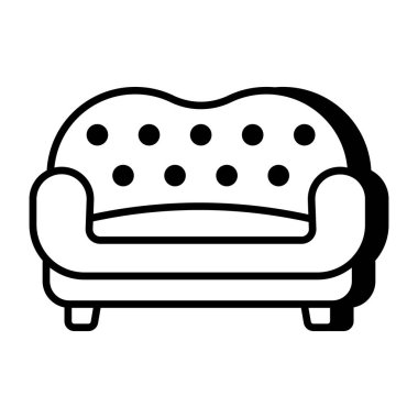 Modern design icon of sofa