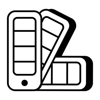      A creative design vector of paint swatches 