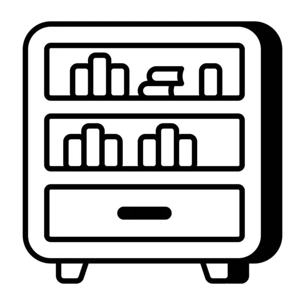 Premium Icon Des Bibliotheksschranks Herunterladen — Stockvektor