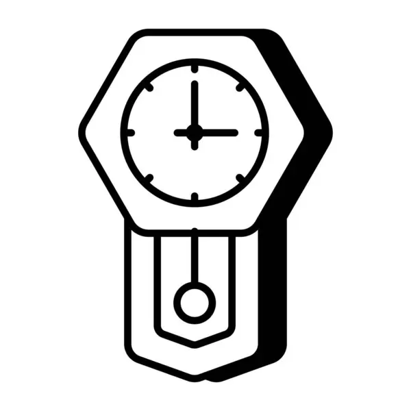 Duvar Saatinin Düzenlenebilir Tasarım Simgesi — Stok Vektör