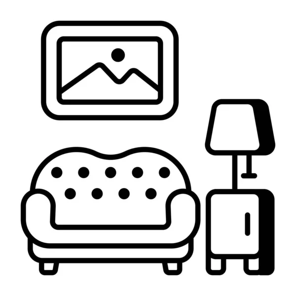 Modern Design Icon Sofa — Stockvector