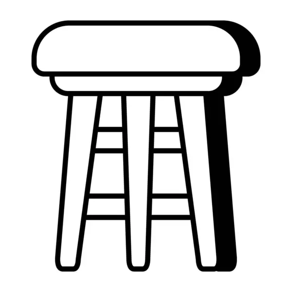 Ikona Kreativního Designu Stolice — Stockový vektor