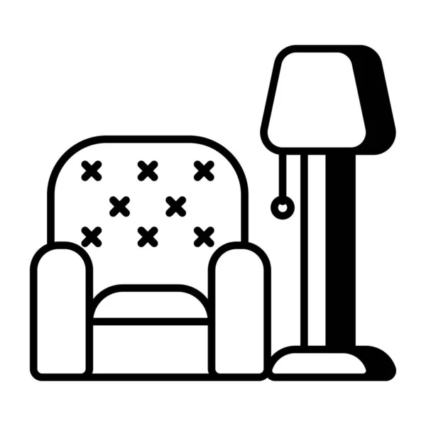 Modern Design Icon Sofa — Stockový vektor