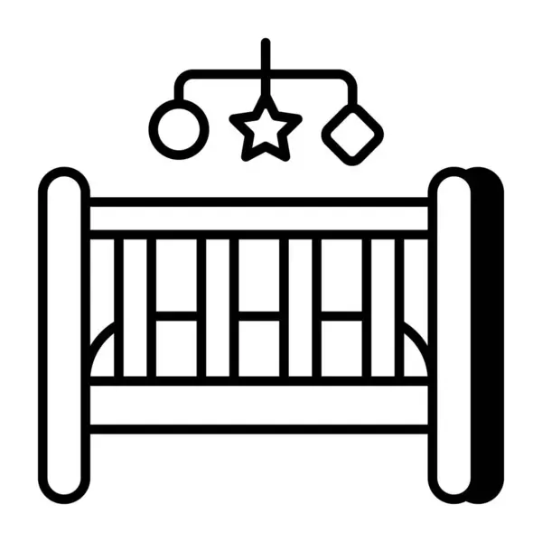 침대의 프리미엄 다운로드 아이콘 — 스톡 벡터