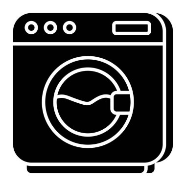 Çamaşır makinesinin yaratıcı tasarım simgesi 