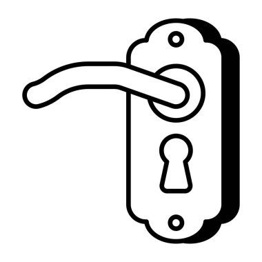 Kapı kilidinin eşsiz tasarım simgesi