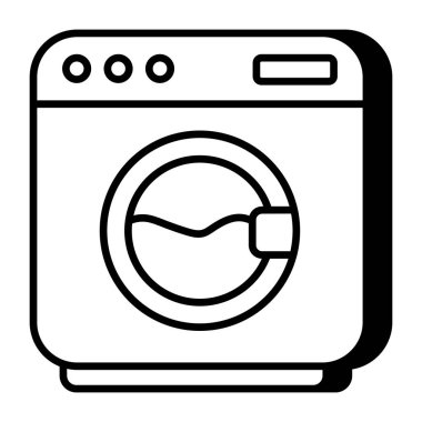 Çamaşır makinesinin yaratıcı tasarım simgesi 