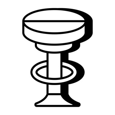 Yuvarlak tablonun düzenlenebilir tasarım simgesi