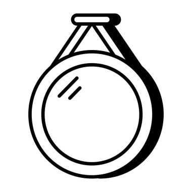 Ayna asılı modern tasarım simgesi