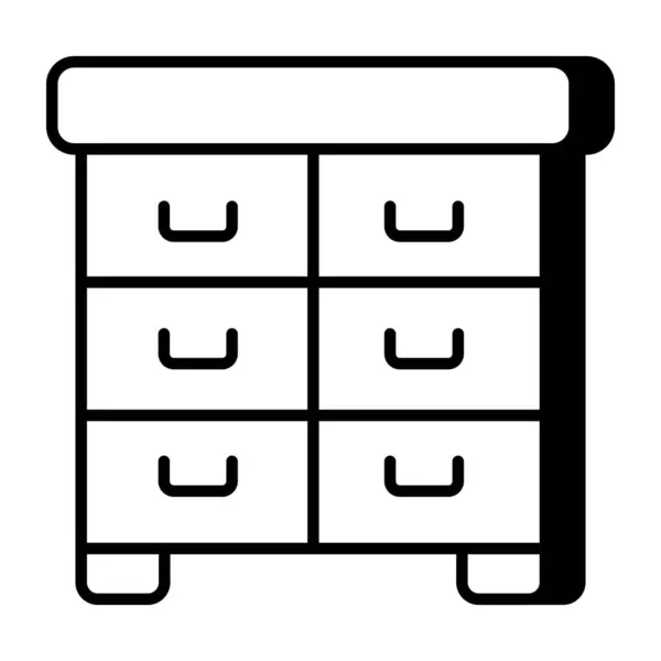Design Icône Table Chevet — Image vectorielle