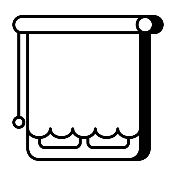 Hermoso Icono Diseño Cortinas — Vector de stock