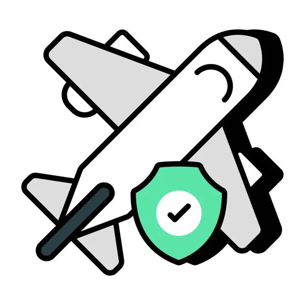 Perfect Design Icon Safe Flight — Stock Vector