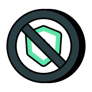 Güvenliği olmayan modern tasarım simgesi