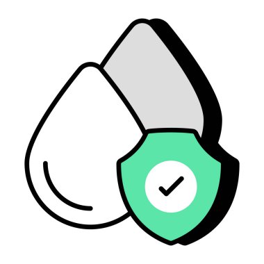 Su bırakma sigortasının yaratıcı tasarım simgesi