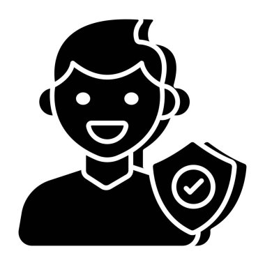 Kişinin güvenliğinin vektör tasarımı