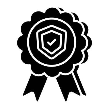 Güvenlik rozetinin son moda vektör tasarımı