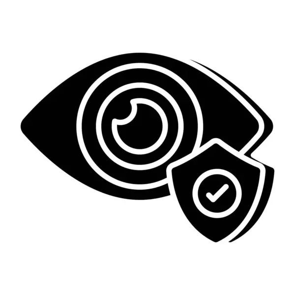 Ícone Download Premium Segurança Ocular — Vetor de Stock