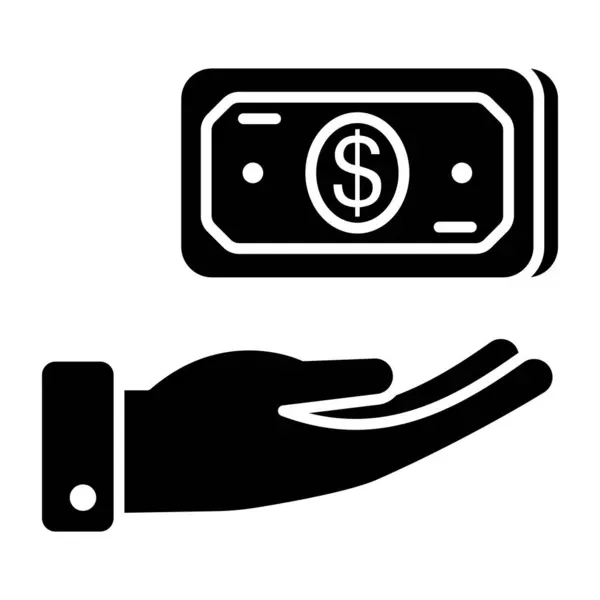 Banknote Hands Concept Money Care — Stock Vector