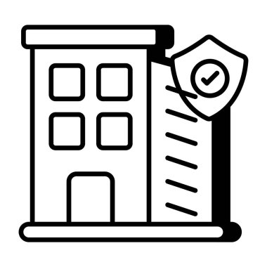 Bina korumasının modern tasarım simgesi