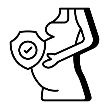 Annelik sigortasının yaratıcı tasarım ikonu