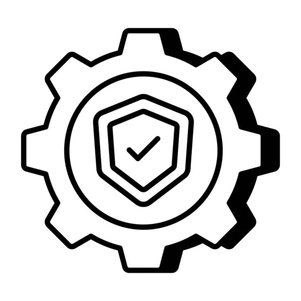 Einzigartige Design Ikone Für Sicherheitseinstellungen — Stockvektor