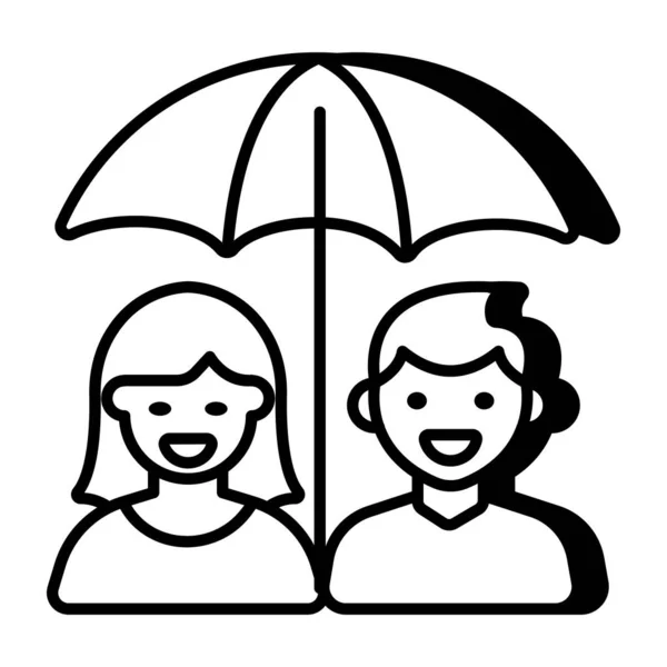 Eine Ikone Der Familienversicherung — Stockvektor