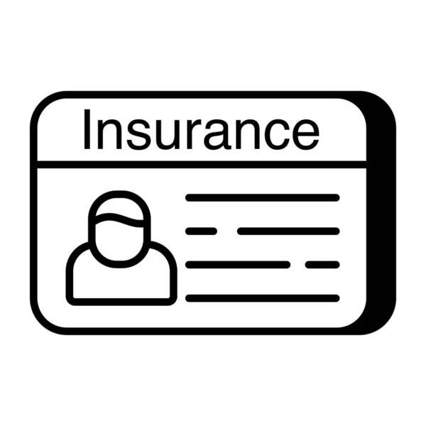 Icon Design Insurance Card — Stock Vector