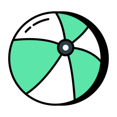 Editable design icon of beach ball 