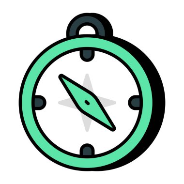 Pusulanın modern tasarım simgesi 