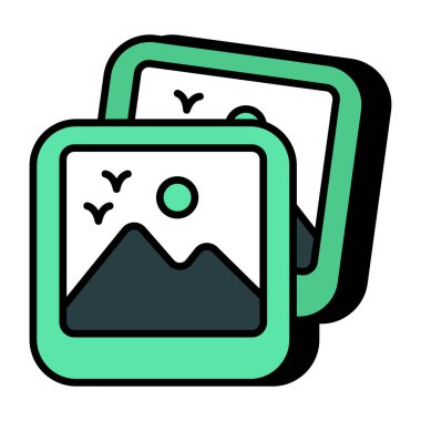 Fotoğrafların modern tasarım simgesi