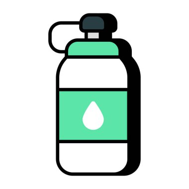 Su şişesinin mükemmel tasarım simgesi