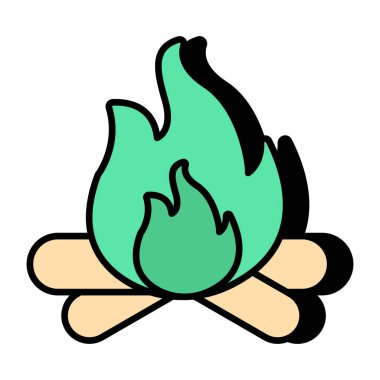 Perfect design icon of fireplace 