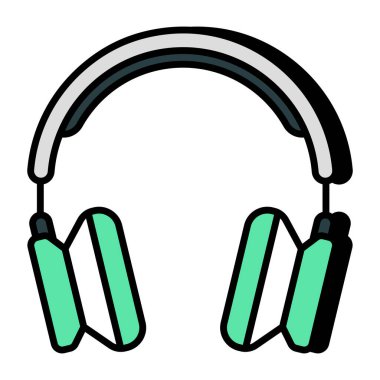 An icon design of headphones 