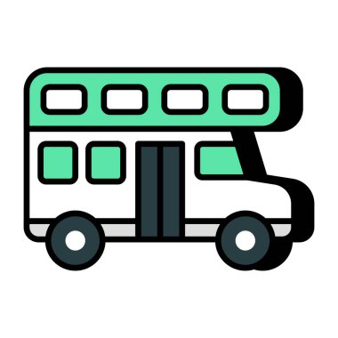 Çift katlı otobüsün mükemmel tasarım simgesi