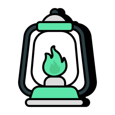 A unique design icon of camping lamp