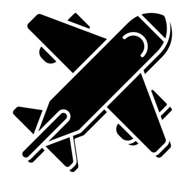 Editable Design Icon Aeroplane — Stok Vektör