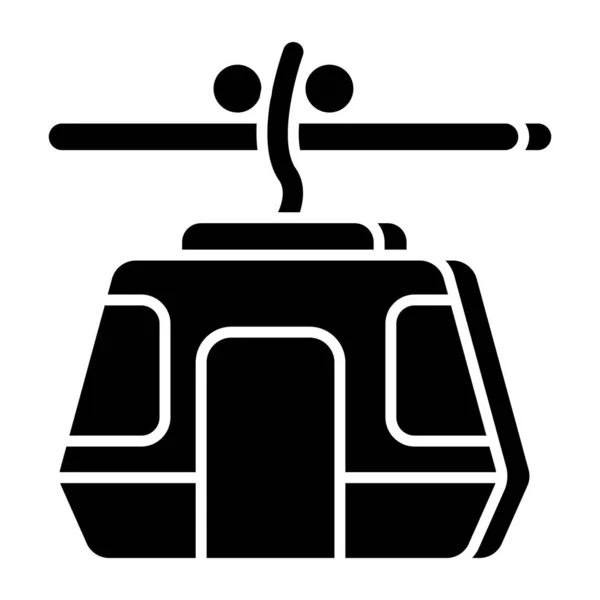 Eine Einzigartige Design Ikone Der Seilbahn — Stockvektor