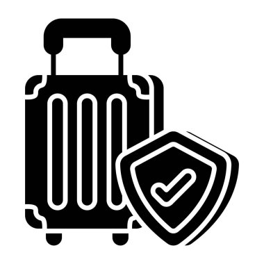Güvenli bagajların modern tasarım simgesi 